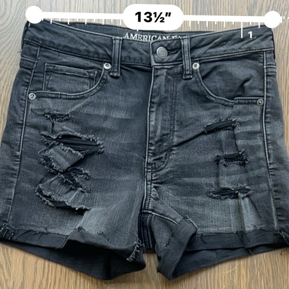 AE Super Hi Rise Shortie super stretch size 26 6 American Eagle shorts E - Picture 5 of 6